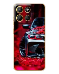 Чехол для Motorola Moto G15 Power с картинкой «Спортивная BMW и цветы» Чехол для Motorola Moto G15 Power с картинкой «Спортивная BMW и цветы»