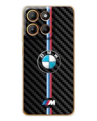 Чехол для Motorola Moto G15 Power с картинкой «Эмблема BMW и карбон»