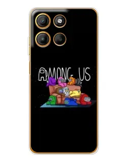 Чехол для Motorola Moto G15 Power с картинкой «Логотип Among Us»