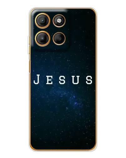 Чехол для Motorola Moto G15 Power с картинкой «Звездное небо Jesus» Чехол для Motorola Moto G15 Power с картинкой «Звездное небо Jesus»