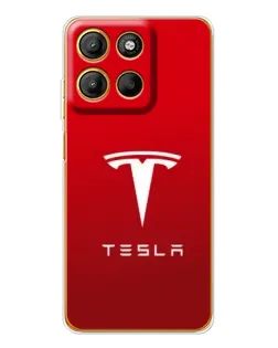 Чехол для Motorola Moto G15 Power с картинкой «Tesla Red Classic»