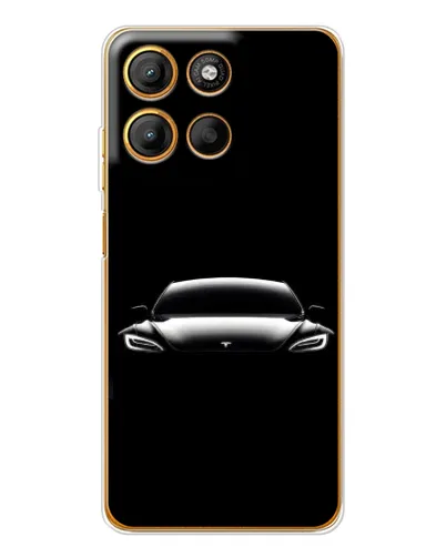 Чехол для Motorola Moto G15 Power с картинкой «Фары Tesla Night» Чехол для Motorola Moto G15 Power с картинкой «Фары Tesla Night»