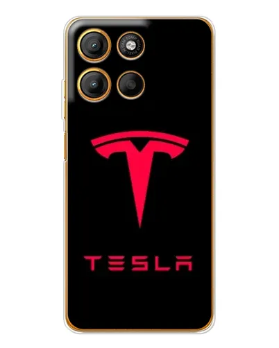 Чехол для Motorola Moto G15 Power с картинкой «Tesla Red Logo» Чехол для Motorola Moto G15 Power с картинкой «Tesla Red Logo»
