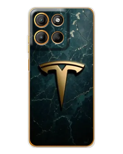 Чехол для Motorola Moto G15 Power с картинкой «Мраморная Tesla Gold» Чехол для Motorola Moto G15 Power с картинкой «Мраморная Tesla Gold»