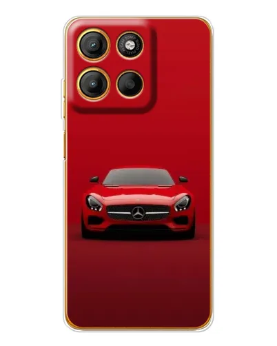 Чехол для Motorola Moto G15 Power с картинкой «Красный Mercedes AMG»