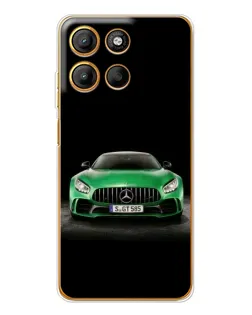 Чехол для Motorola Moto G15 Power с картинкой «Mercedes — неоновый лого»