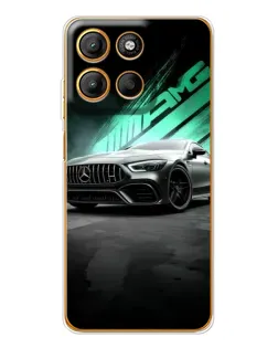 Чехол для Motorola Moto G15 Power с картинкой «Темный Mercedes AMG»