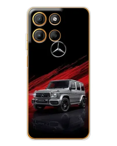 Чехол для Motorola Moto G15 Power с картинкой «Mercedes G-Class красный»