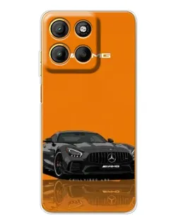 Чехол для Motorola Moto G15 Power с картинкой «Оранжевый Mercedes AMG»