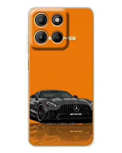 Чехол для Motorola Moto G15 Power с картинкой «Оранжевый Mercedes AMG»