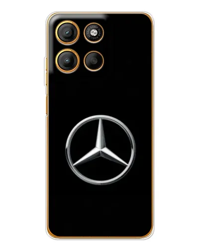 Чехол для Motorola Moto G15 Power с картинкой «Mercedes классический лого»