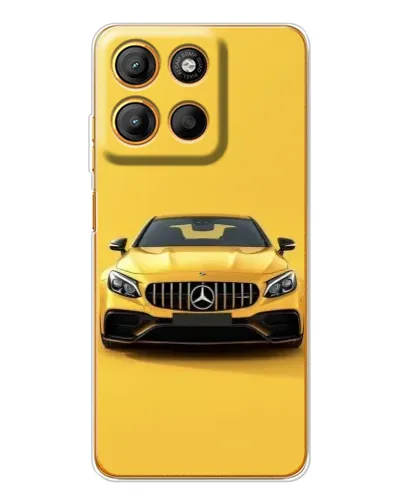 Чехол для Motorola Moto G15 Power с картинкой «Желтый Mercedes GT»