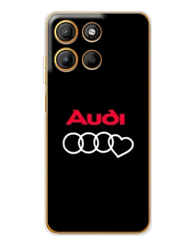 Чехол для Motorola Moto G15 Power с картинкой «Логотип Audi Heart»