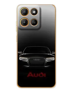 Чехол для Motorola Moto G15 Power с картинкой «Audi — градиентный контур»