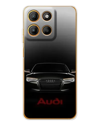 Чехол для Motorola Moto G15 Power с картинкой «Audi — градиентный контур»