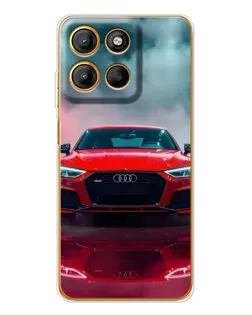 Чехол для Motorola Moto G15 Power с картинкой «Audi RS — красный стиль»