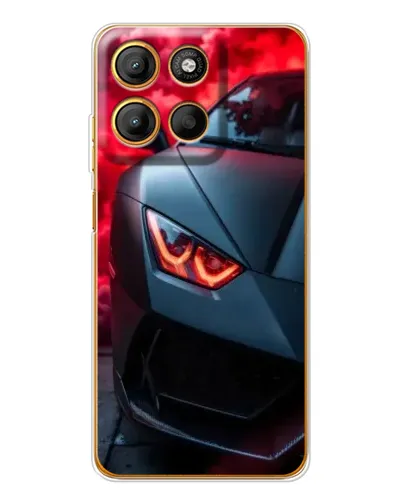 Чехол для Motorola Moto G15 Power с картинкой «Lamborghini красное сияние»
