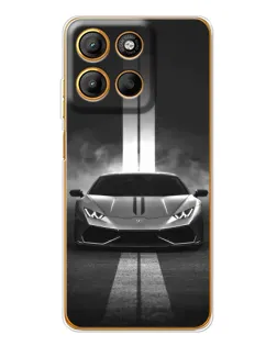 Чехол для Motorola Moto G15 Power с картинкой «Lamborghini симметрия дорог»