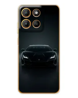 Чехол для Motorola Moto G15 Power с картинкой «Черный Lamborghini Aventador»
