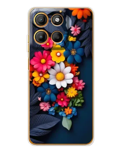 Чехол для Motorola Moto G15 Power с картинкой «Цветочная феерия»