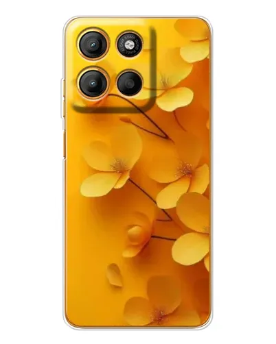 Чехол для Motorola Moto G15 Power с картинкой «Золотые лепестки»