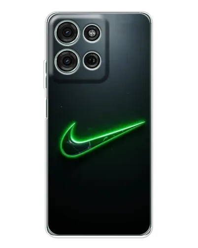 Чехол для Motorola Moto G15 с картинкой «Неоновый контур Nike»