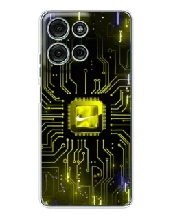 Чехол для Motorola Moto G15 с картинкой «Nike — золотая искра» Чехол для Motorola Moto G15 с картинкой «Nike — золотая искра»