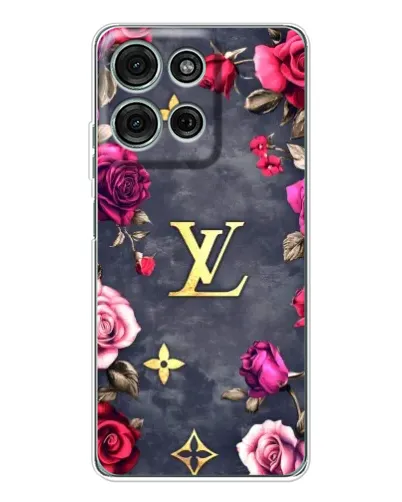 Чехол для Motorola Moto G15 с картинкой «Цветочный Louis Vuitton»