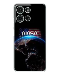 Чехол для Motorola Moto G15 с картинкой «Земля из космоса NASA» Чехол для Motorola Moto G15 с картинкой «Земля из космоса NASA»
