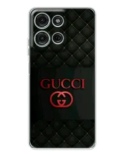 Чехол для Motorola Moto G15 с картинкой «Gucci — стеганый черный»