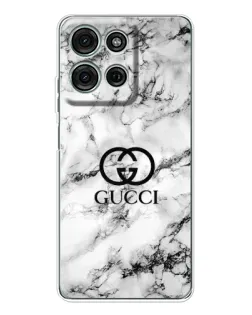Чехол для Motorola Moto G15 с картинкой «Gucci — мраморный шик»