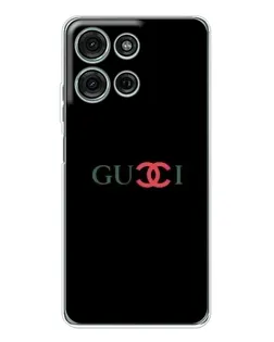 Чехол для Motorola Moto G15 с картинкой «Gucci — красный градиент»