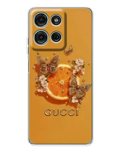 Чехол для Motorola Moto G15 с картинкой «Gucci — золотые бабочки» Чехол для Motorola Moto G15 с картинкой «Gucci — золотые бабочки»