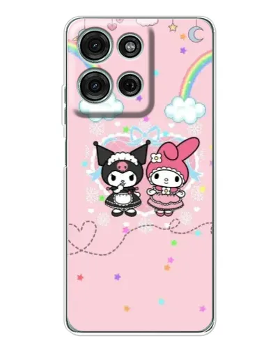 Чехол для Motorola Moto G15 с картинкой «My Melody и Kuromi»