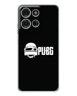 Чехол для Motorola Moto G15 с картинкой «PUBG — классический лого»