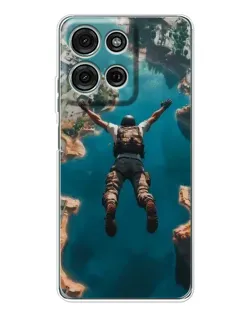 Чехол для Motorola Moto G15 с картинкой «PUBG — свободное падение»