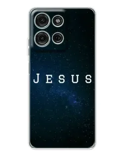 Чехол для Motorola Moto G15 с картинкой «Звездное небо Jesus»