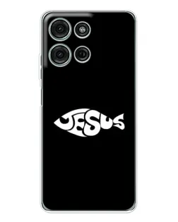Чехол для Motorola Moto G15 с картинкой «Рыба Jesus»