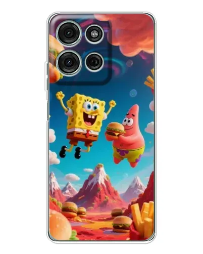 Чехол для Motorola Moto G15 с картинкой «Космический фастфуд»