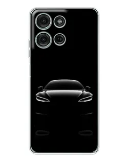 Чехол для Motorola Moto G15 с картинкой «Силуэт Tesla Night»