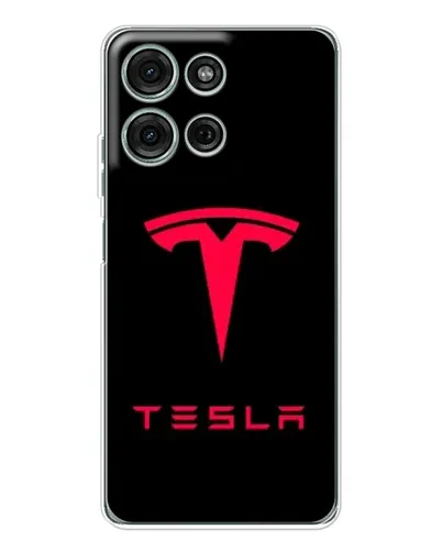 Чехол для Motorola Moto G15 с картинкой «Tesla Red Logo» Чехол для Motorola Moto G15 с картинкой «Tesla Red Logo»