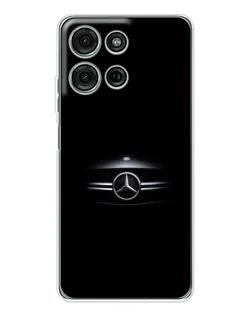 Чехол для Motorola Moto G15 с картинкой «Mercedes — абстрактные линии»