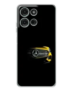 Чехол для Motorola Moto G15 с картинкой «Mercedes — ретро стиль»