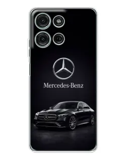 Чехол для Motorola Moto G15 с картинкой «Mercedes — решетка радиатора»