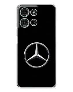 Чехол для Motorola Moto G15 с картинкой «Mercedes классический лого»