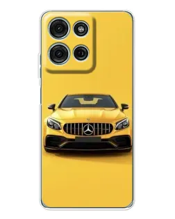 Чехол для Motorola Moto G15 с картинкой «Желтый Mercedes GT»