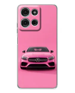Чехол для Motorola Moto G15 с картинкой «Розовый Mercedes AMG» Чехол для Motorola Moto G15 с картинкой «Розовый Mercedes AMG»