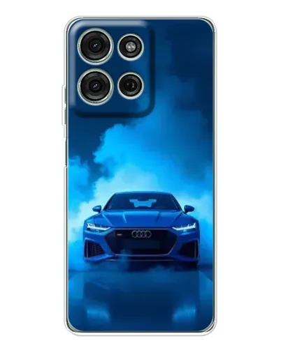 Чехол для Motorola Moto G15 с картинкой «Audi — голубая энергия» Чехол для Motorola Moto G15 с картинкой «Audi — голубая энергия»
