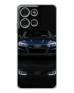 Чехол для Motorola Moto G15 с картинкой «Audi — ночное отражение»