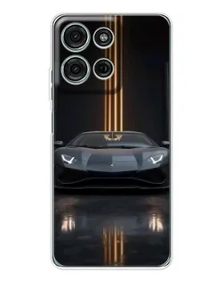 Чехол для Motorola Moto G15 с картинкой «Lamborghini золотые линии»